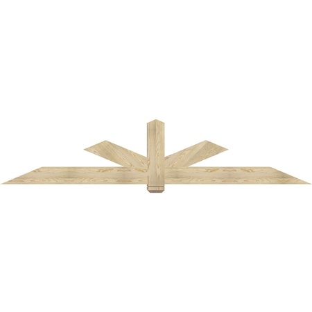 Ekena Millwork Kennewick Rough Sawn Timber Gable Bracket, Douglas Fir, 108"W x 22"H x 4"D x 6"F, 5/12 Pitch GBW108X22X0406KEN00RDF